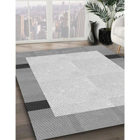 Patterned Gunmetal Gray Rug, pat1145gry