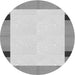 Square Patterned Gunmetal Gray Rug, pat1145gry