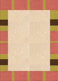 Machine Washable Transitional Khaki Gold Rug, wshpat1145org