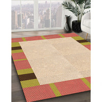 Patterned Khaki Gold Rug, pat1145org