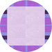 Square Machine Washable Transitional Pale Lilac Purple Rug in a Living Room, wshpat1145pur