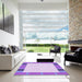 Machine Washable Transitional Pale Lilac Purple Rug in a Kitchen, wshpat1145pur