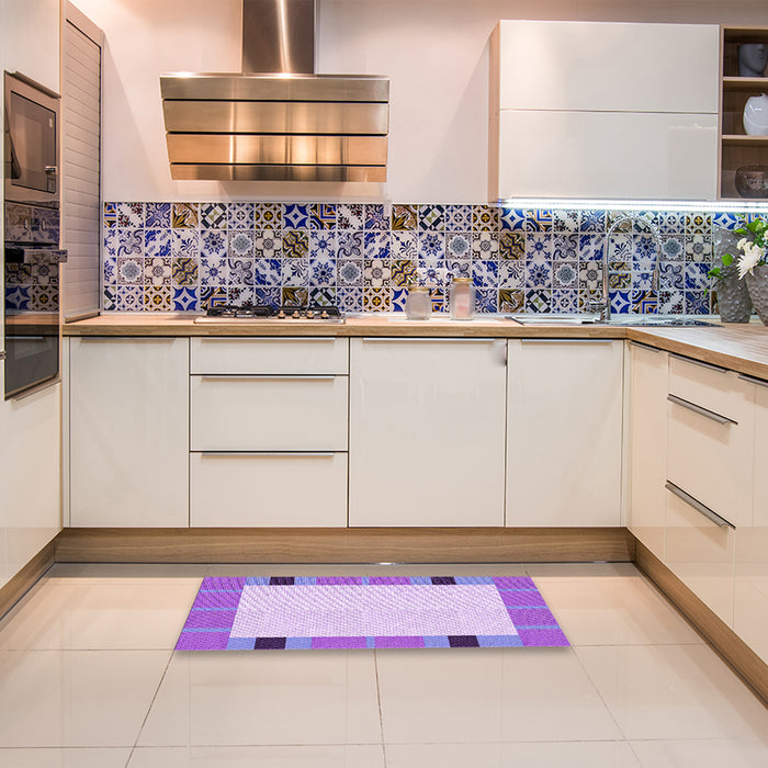 Machine Washable Transitional Pale Lilac Purple Rug in a Bedroom, wshpat1145pur