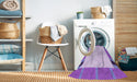 Machine Washable Transitional Pale Lilac Purple Rug in a Washing Machine, wshpat1145pur