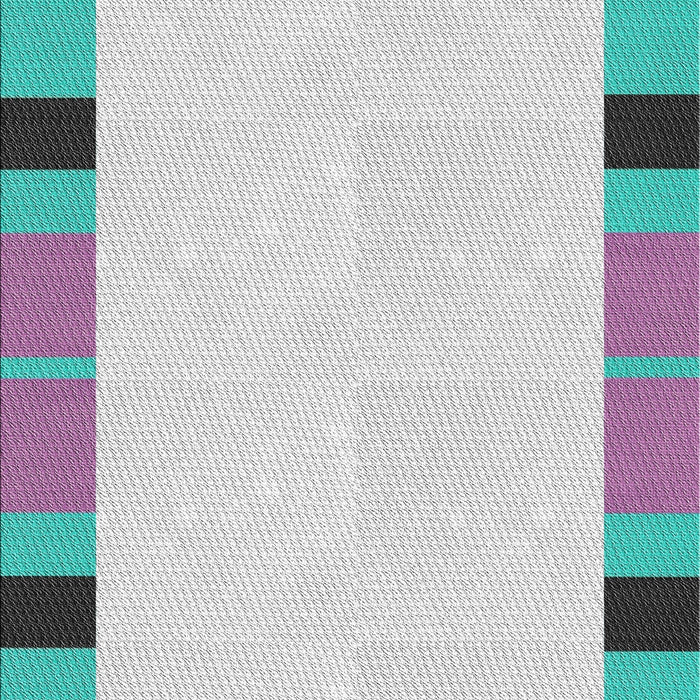 Patterned Pale Blue Novelty Rug, pat1145