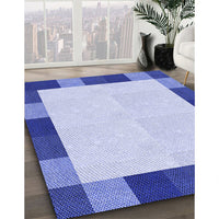 Patterned Blue Rug, pat1146blu