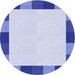 Square Patterned Blue Rug, pat1146blu