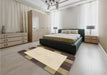 Patterned Golden Blonde Gold Rug in a Bedroom, pat1146brn