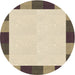 Square Patterned Golden Blonde Gold Rug, pat1146brn