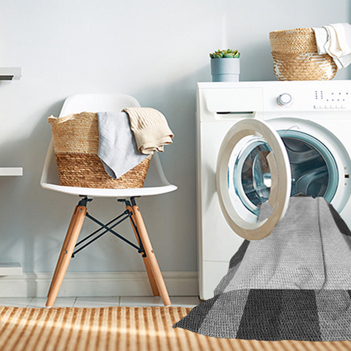 Machine Washable Transitional Gray Rug in a Washing Machine, wshpat1146gry