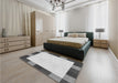 Patterned Gray Rug in a Bedroom, pat1146gry