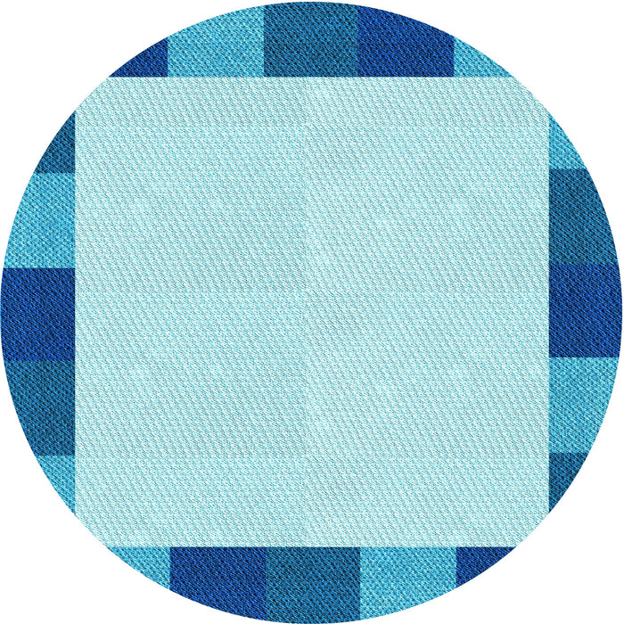 Square Patterned Blue Rug, pat1146lblu