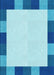 Machine Washable Transitional Blue Rug, wshpat1146lblu