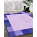 Patterned Blossom Pink Rug in Family Room, pat1146pur