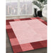 Patterned Red Rug in Family Room, pat1146rd