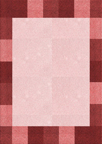 Machine Washable Transitional Red Rug, wshpat1146rd