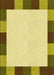 Machine Washable Transitional Dark Yellow Green Rug, wshpat1146yw