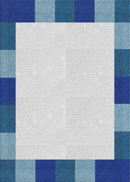 Patterned Pale Blue Novelty Rug, pat1146