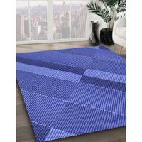 Patterned Sky Blue Rug, pat1147blu