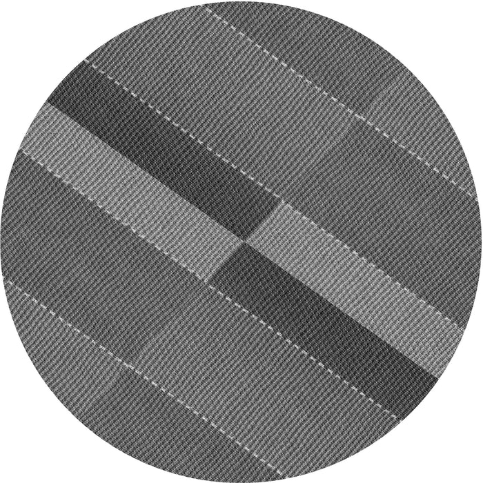 Square Patterned Gunmetal Gray Rug, pat1147gry