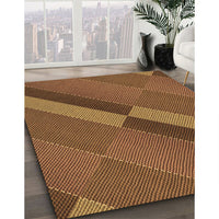 Patterned Red Brown Rug, pat1147org