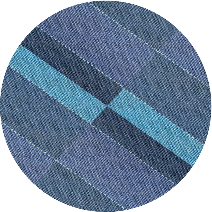 Square Machine Washable Transitional Lapis Blue Rug, wshpat1147