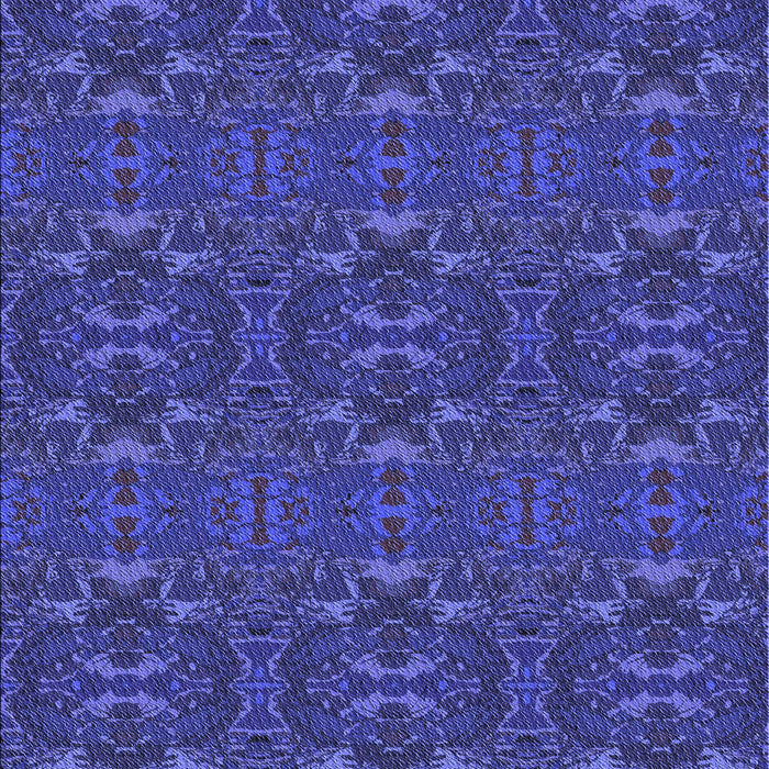 Patterned Cobalt Blue Rug, pat1148blu