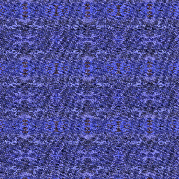 Round Machine Washable Transitional Cobalt Blue Rug, wshpat1148blu