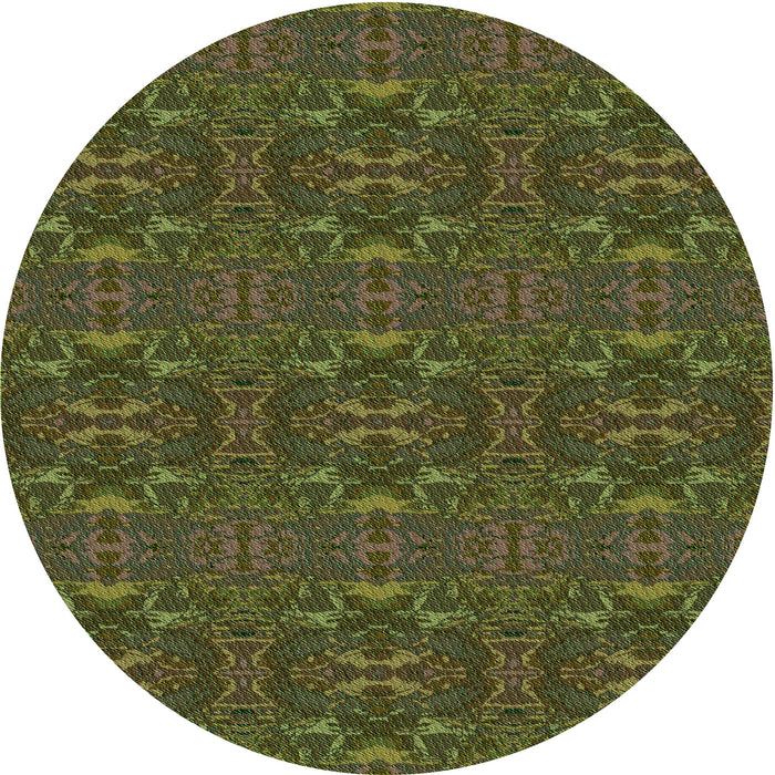 Square Machine Washable Transitional Chocolate Brown Rug in a Living Room, wshpat1148grn