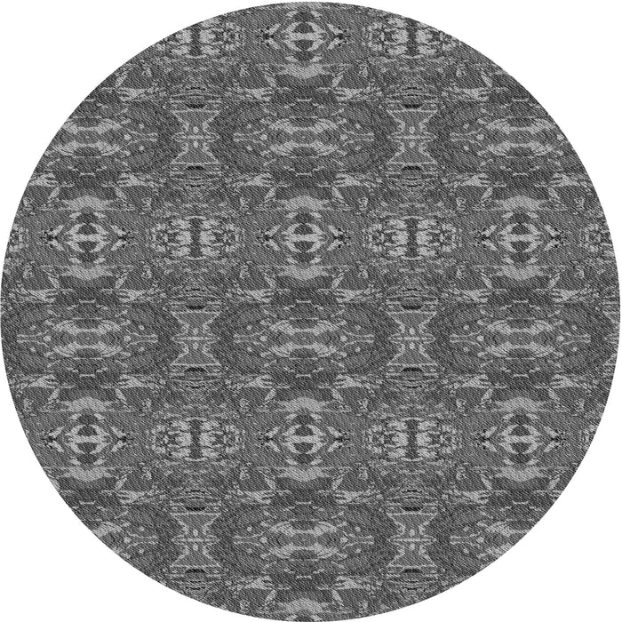 Square Patterned Gray Rug, pat1148gry