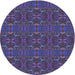 Square Machine Washable Transitional Purple Rug in a Living Room, wshpat1148lblu