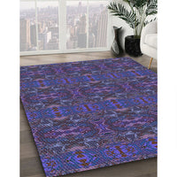 Patterned Purple Rug, pat1148lblu