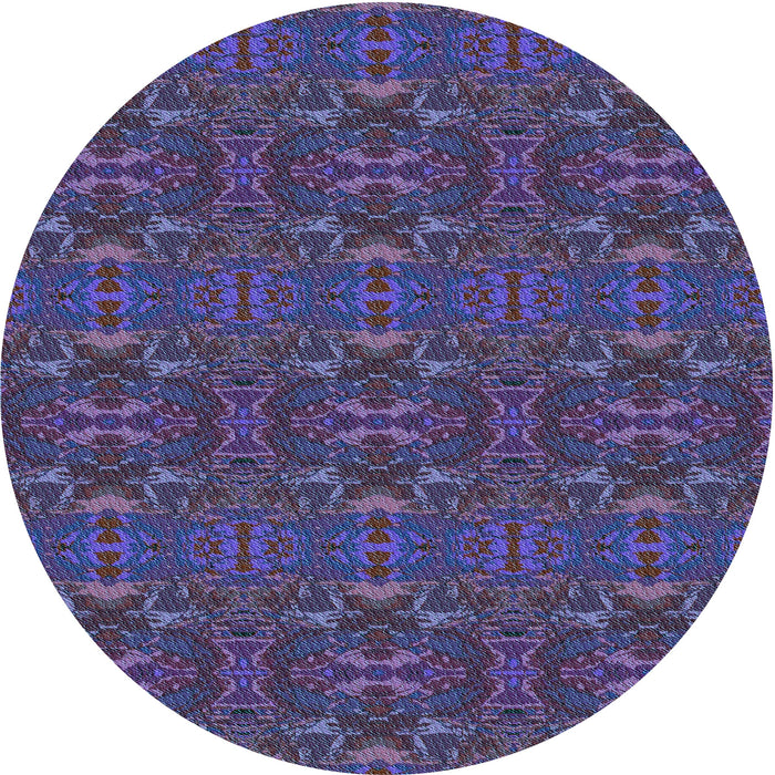 Square Patterned Purple Rug, pat1148lblu