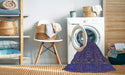 Machine Washable Transitional Purple Rug in a Washing Machine, wshpat1148lblu