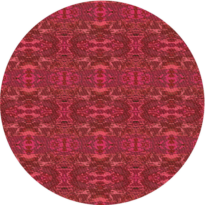 Square Patterned Red Rug, pat1148org