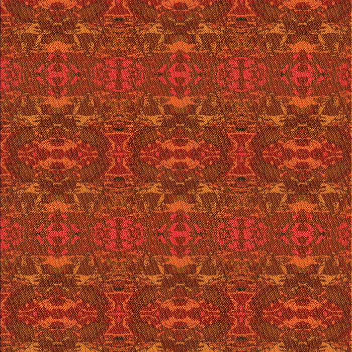 Machine Washable Transitional Orange Red Orange Rug, wshpat1148yw