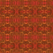 Round Patterned Orange Red Orange Rug, pat1148yw