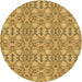 Square Patterned Saffron Yellow Rug, pat1149brn