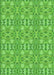 Patterned Emerald Green Rug, pat1149grn
