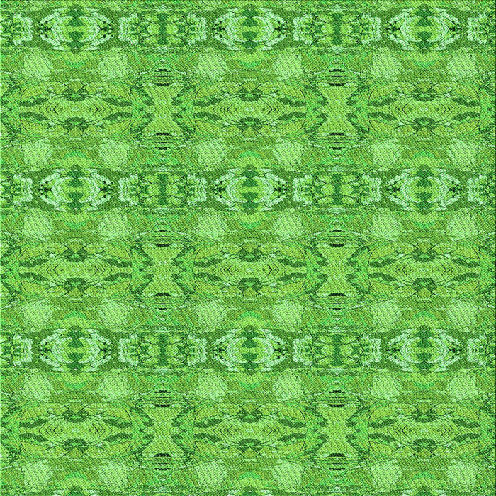 Round Patterned Emerald Green Rug, pat1149grn