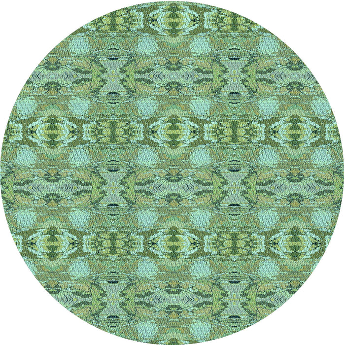 Square Machine Washable Transitional Green Rug in a Living Room, wshpat1149lblu