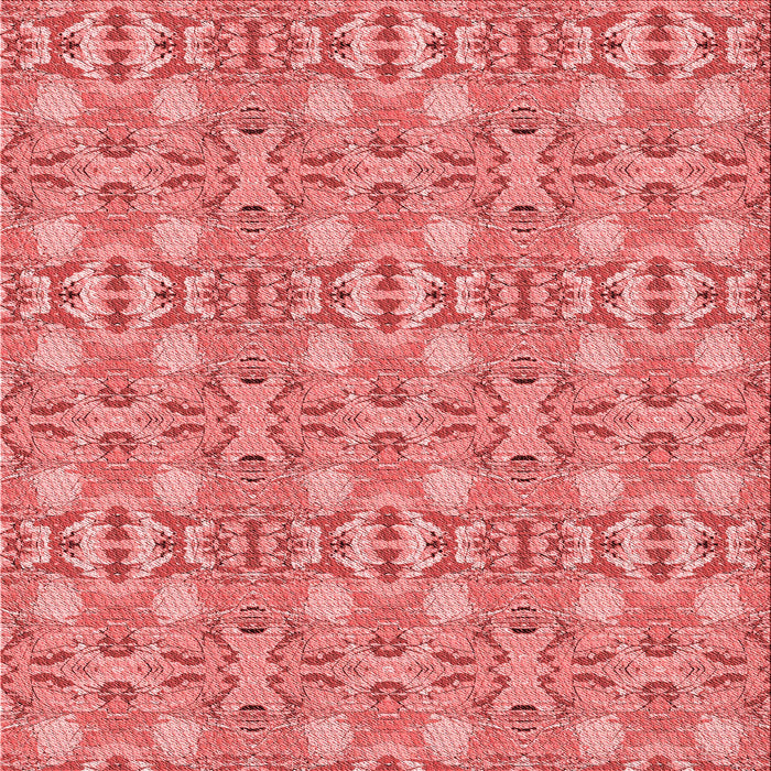 Round Machine Washable Transitional Light Coral Pink Rug, wshpat1149rd