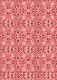 Machine Washable Transitional Light Coral Pink Rug, wshpat1149rd