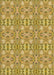 Machine Washable Transitional Yellow Rug, wshpat1149