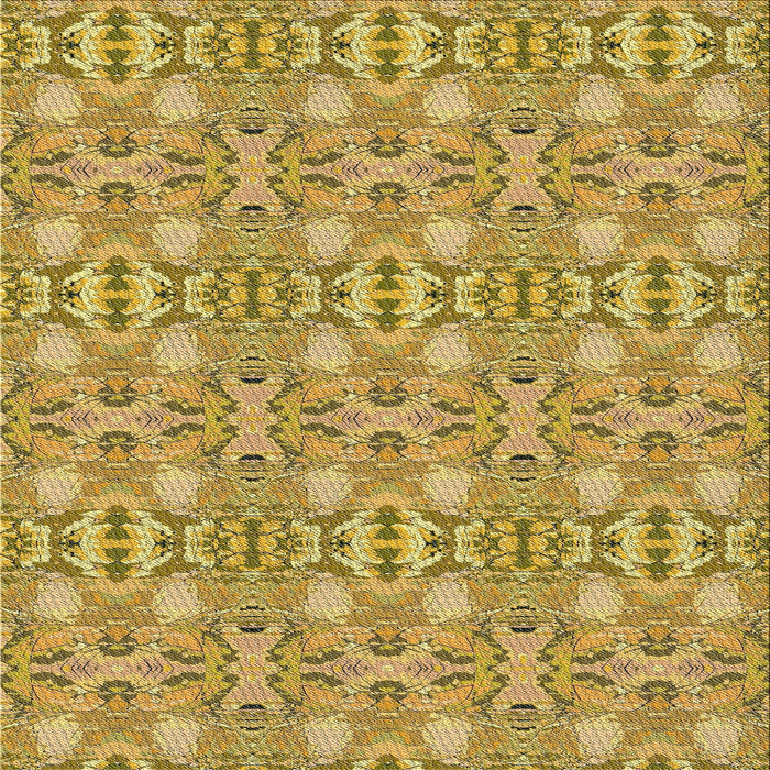 Sideview of Machine Washable Transitional Yellow Rug, wshpat1149