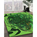 Machine Washable Transitional Deep Emerald Green Rug in a Family Room, wshpat115grn