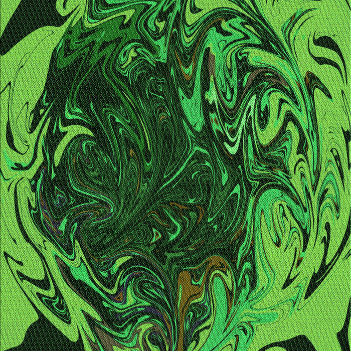 Patterned Deep Emerald Green Rug, pat115grn