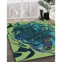 Patterned Deep-Sea Blue Rug, pat115lblu