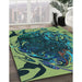 Machine Washable Transitional Deep-Sea Blue Rug in a Family Room, wshpat115lblu