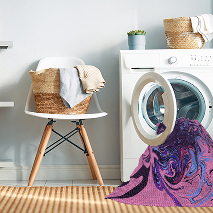 Machine Washable Transitional Purple Rug in a Washing Machine, wshpat115pur